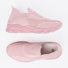 Pink socks sports shoes 4