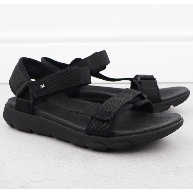 Black Velcro Men's Sandals Rieker 20850-00 1