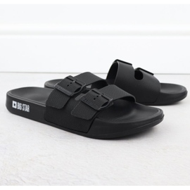 Black Big Star RR174A036 Men's Black Beach Slippers 1