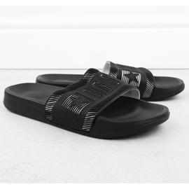 Black Big Star RR174A053 Men's Black Beach Slippers 1 Black Big Star RR174A053 Men's Black Beach Slippers 1