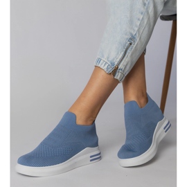 Blue sock sneakers 1