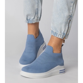 Blue sock sneakers 4