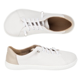 WASAK Women's barefoot shoes minimalist leather 0771w white 12