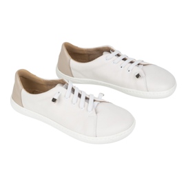 WASAK Women's barefoot shoes minimalist leather 0771w white 13