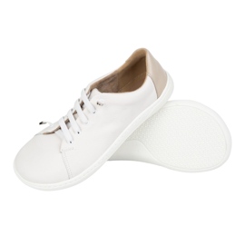 WASAK Women's barefoot shoes minimalist leather 0771w white 8