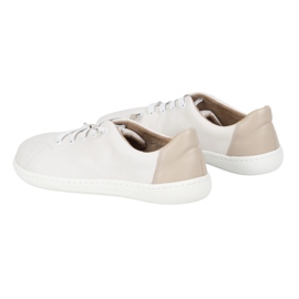 WASAK Women's barefoot shoes minimalist leather 0771w white 9