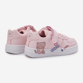 Pink teddy bear sneakers with a pink teddy bear 2
