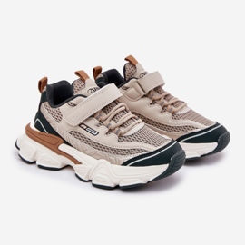 Sneakers Sports Sports shoes for beige Velcro 1