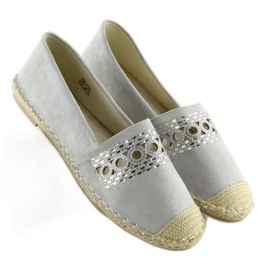 Gray espadrilles for women SK135 Silver grey 1