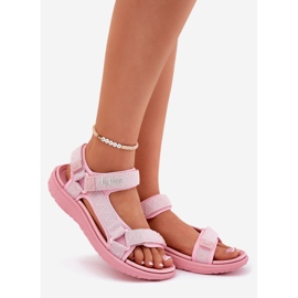 Women's material sandals for Velcro Lee Cooper LCW-25-34-3561L pink 1 Women's material sandals for Velcro Lee Cooper LCW-25-34-3561L pink 1