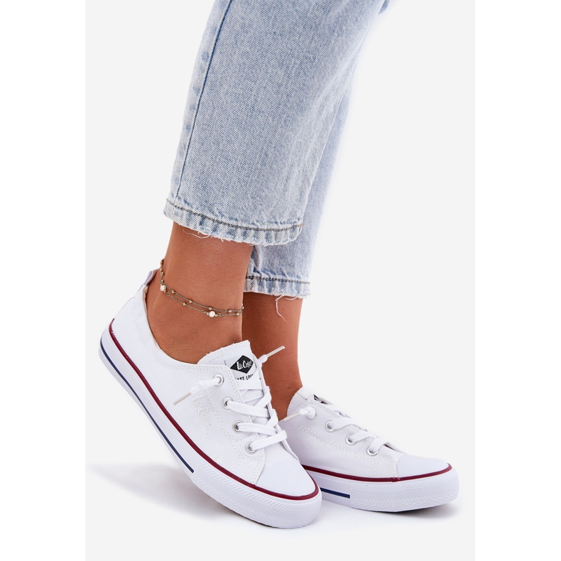 Women's material sneakers Lee Cooper LCW-25-02-3296L white 1 Women's material sneakers Lee Cooper LCW-25-02-3296L white 1