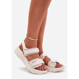 Women's sports sandals on the Big Star RR274A076 beige platform 1