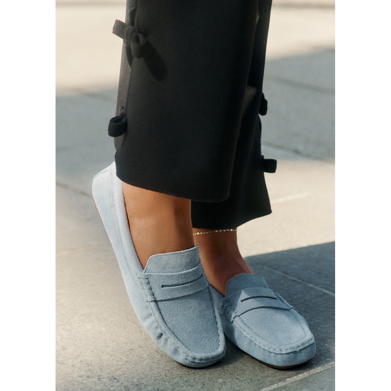 Women's suede loafers big star rr274943 blue 2