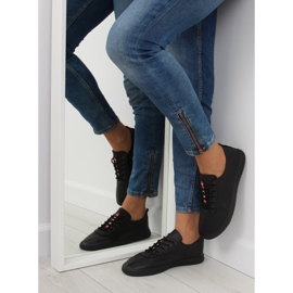 Black women's soft sneakers NB190P Black 1
