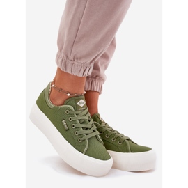 Women's sneakers on the Lee Cooper LCW-25-31-3449L Platform green 1 Women's sneakers on the Lee Cooper LCW-25-31-3449L Platform green 1