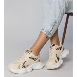 Panther sports sneakers on a massive sole beige 2