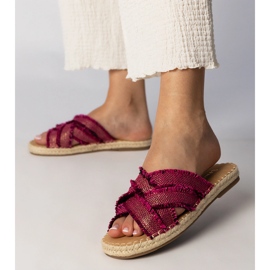 Pink women's espadrilles slippers 1