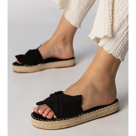Black espadrilles with a bow 1