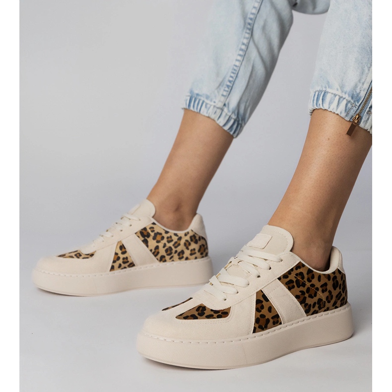 Beige-pantter women's sneakers 1 Beige-pantter women's sneakers 1