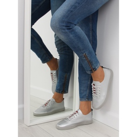 Women's soft silver sneakers NB190P Silver grey 1