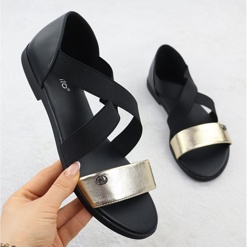 EVento Women's sandals with black erasers 3884 1