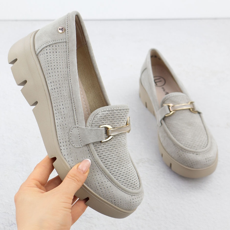 Women's leather shoes for weddings Filippo 7002 beige 1