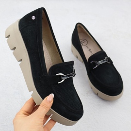 Women's leather shoes for weddings Black Filippo 7002 1