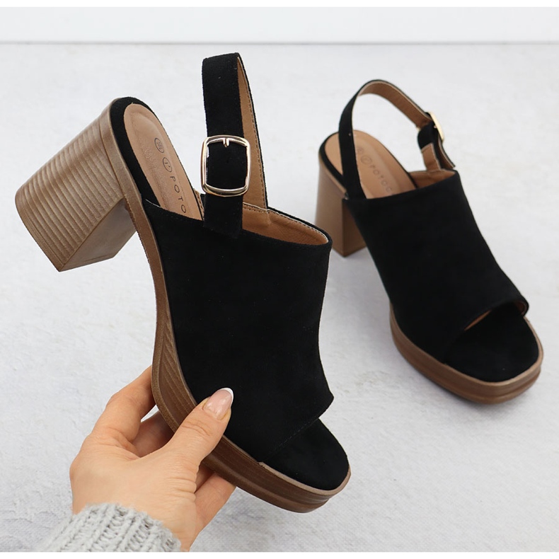 Women's suede sandals on the Black Potocki post 54313 1