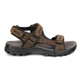 Filippo Men's leather sandals MS7038 brown 1