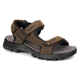 Filippo Men's leather sandals MS7038 brown 2