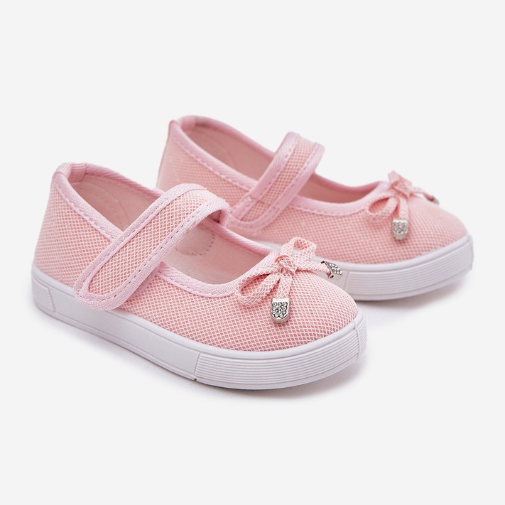 Children's ballerinas with a pink bow 1