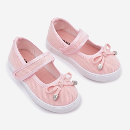 Children's ballerinas with a pink bow 2