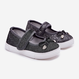 Children's ballerinas with a black bow 1