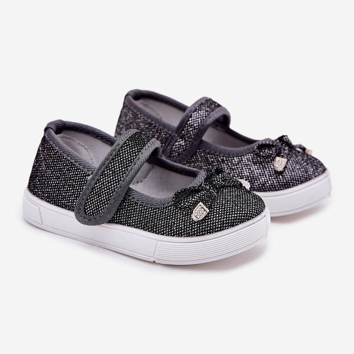 Children's ballerinas with a black bow 1