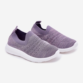 Children's inserted violet sports shoes purple 1