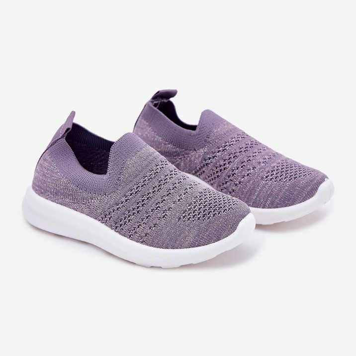 Children's inserted violet sports shoes purple 1