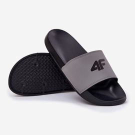 Men's slippers 4f 4FRMM00FSLIM011-25S gray grey 2