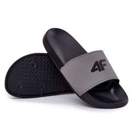 Men's slippers 4f 4FRMM00FSLIM011-25S gray grey 6