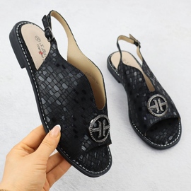 S.Barski Women's leather sandals Czarne S. Barski KV51-094 black 1 S.Barski Women's leather sandals Czarne S. Barski KV51-094 black 1