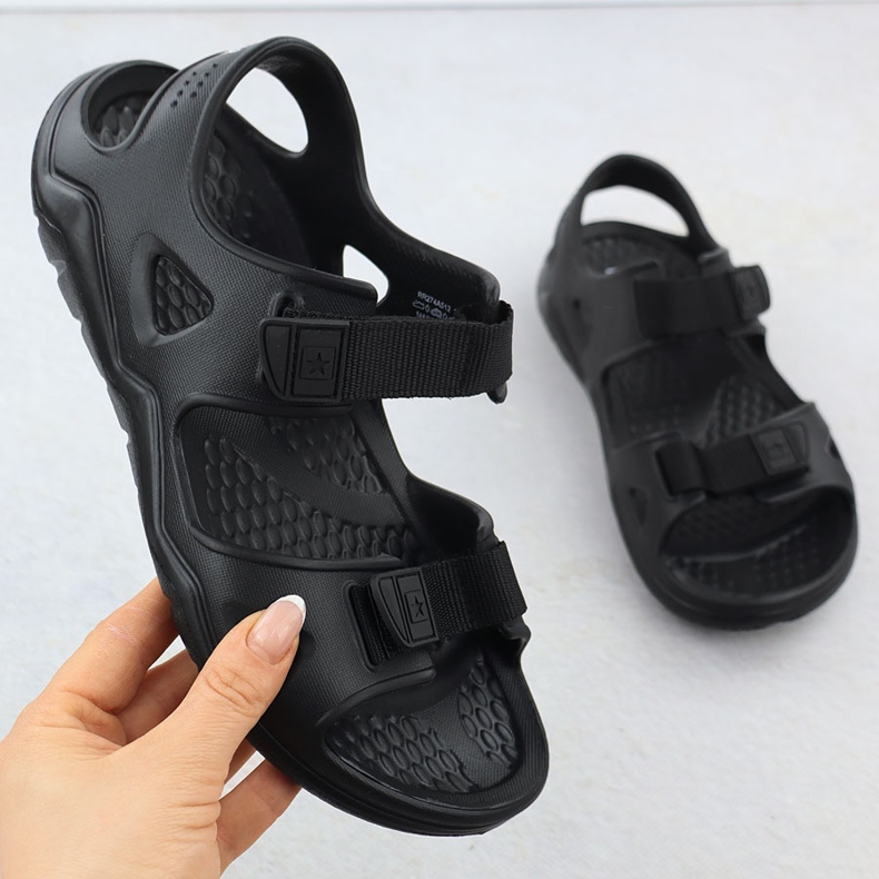 Light foam sandals for Velcro Black Big Star RR274A512 1