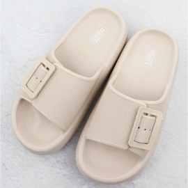 Women's sports flip flops on a thick sole beige Big Star RR274A582 3