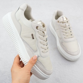 Women's leather sneakers Beige Evento 8240 1 Women's leather sneakers Beige Evento 8240 1