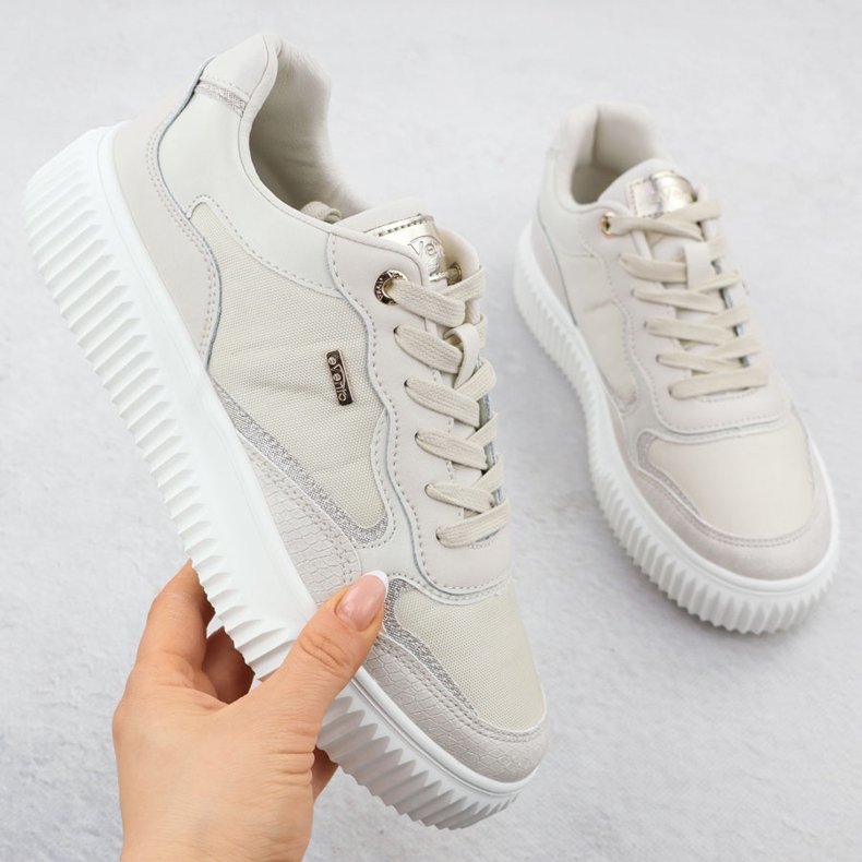 Women's leather sneakers Beige Evento 8240 1 Women's leather sneakers Beige Evento 8240 1