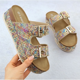 Slippers on a thick sole with clamps T.Sokolski L25-322 multicolored 1