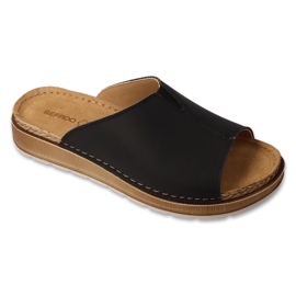 Befado Women's Leather Slippers 158D290 Black 1 Befado Women's Leather Slippers 158D290 Black 1