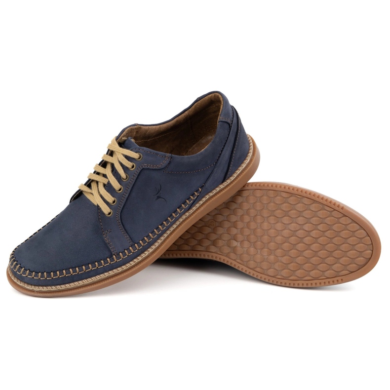 Antex Men's leather shoes casual model 313gt navy blue 2 Antex Men's leather shoes casual model 313gt navy blue 2