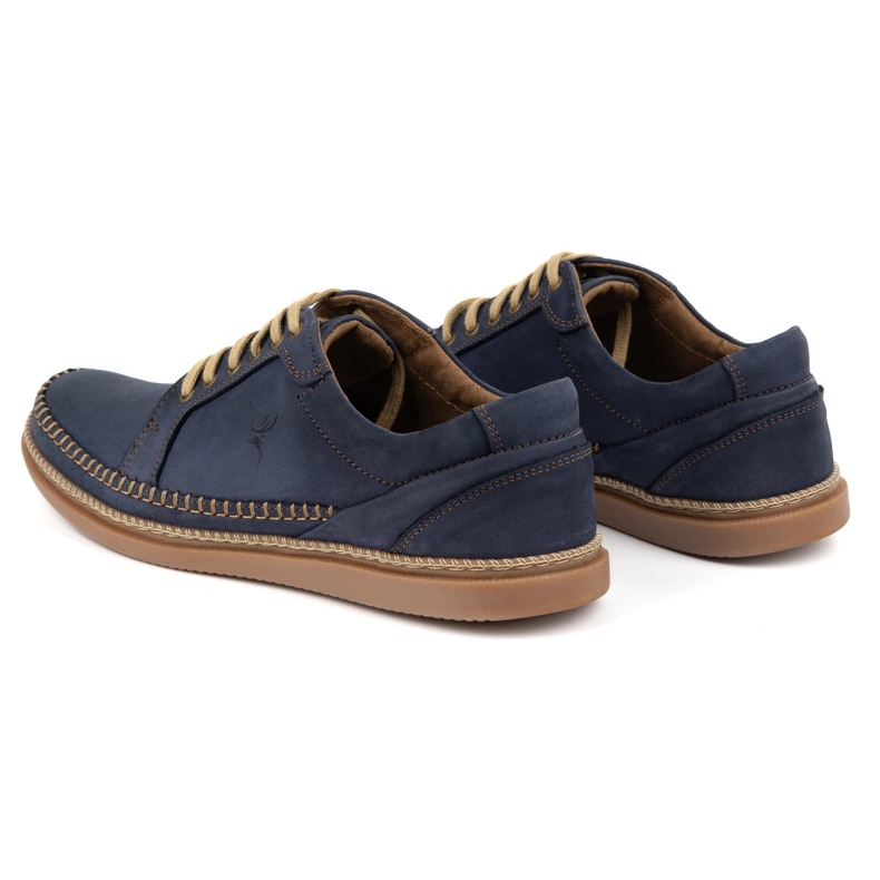 Antex Men's leather shoes casual model 313gt navy blue 3 Antex Men's leather shoes casual model 313gt navy blue 3