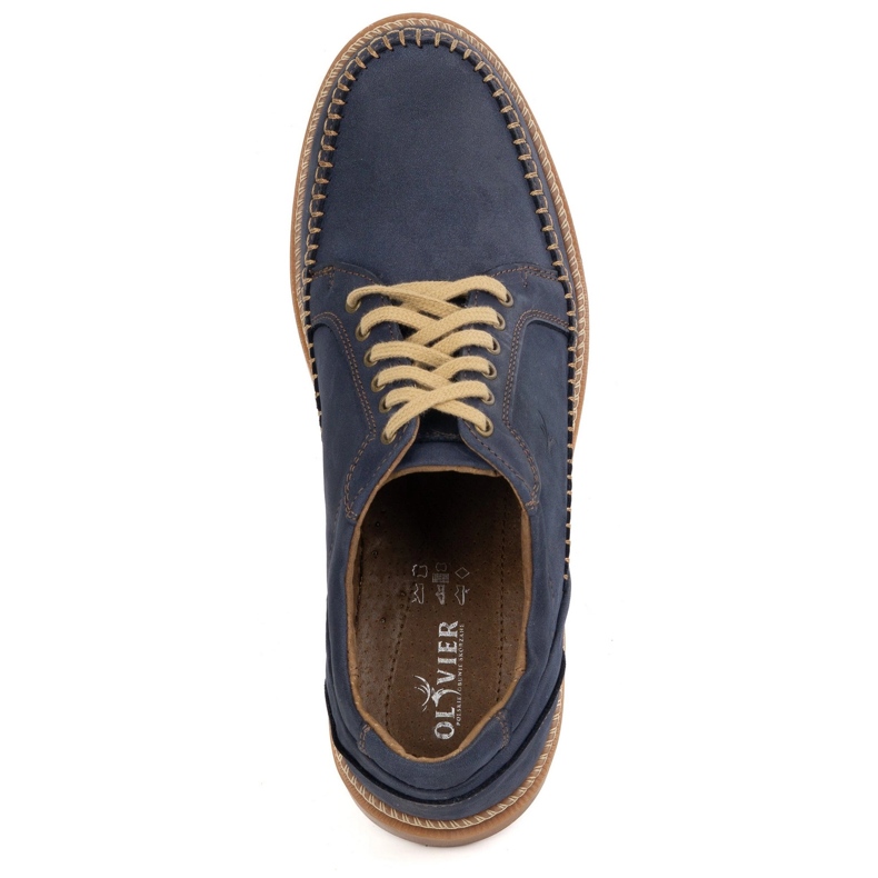 Antex Men's leather shoes casual model 313gt navy blue 5 Antex Men's leather shoes casual model 313gt navy blue 5