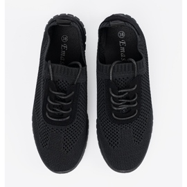 Black openwork women's sports shoes 1