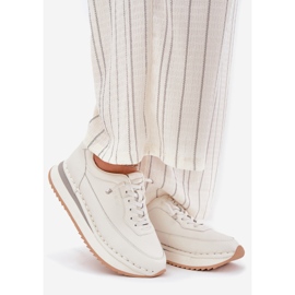 Women's leather sneakers on the Big Star RR274A333 Big Platform white 1 Women's leather sneakers on the Big Star RR274A333 Big Platform white 1
